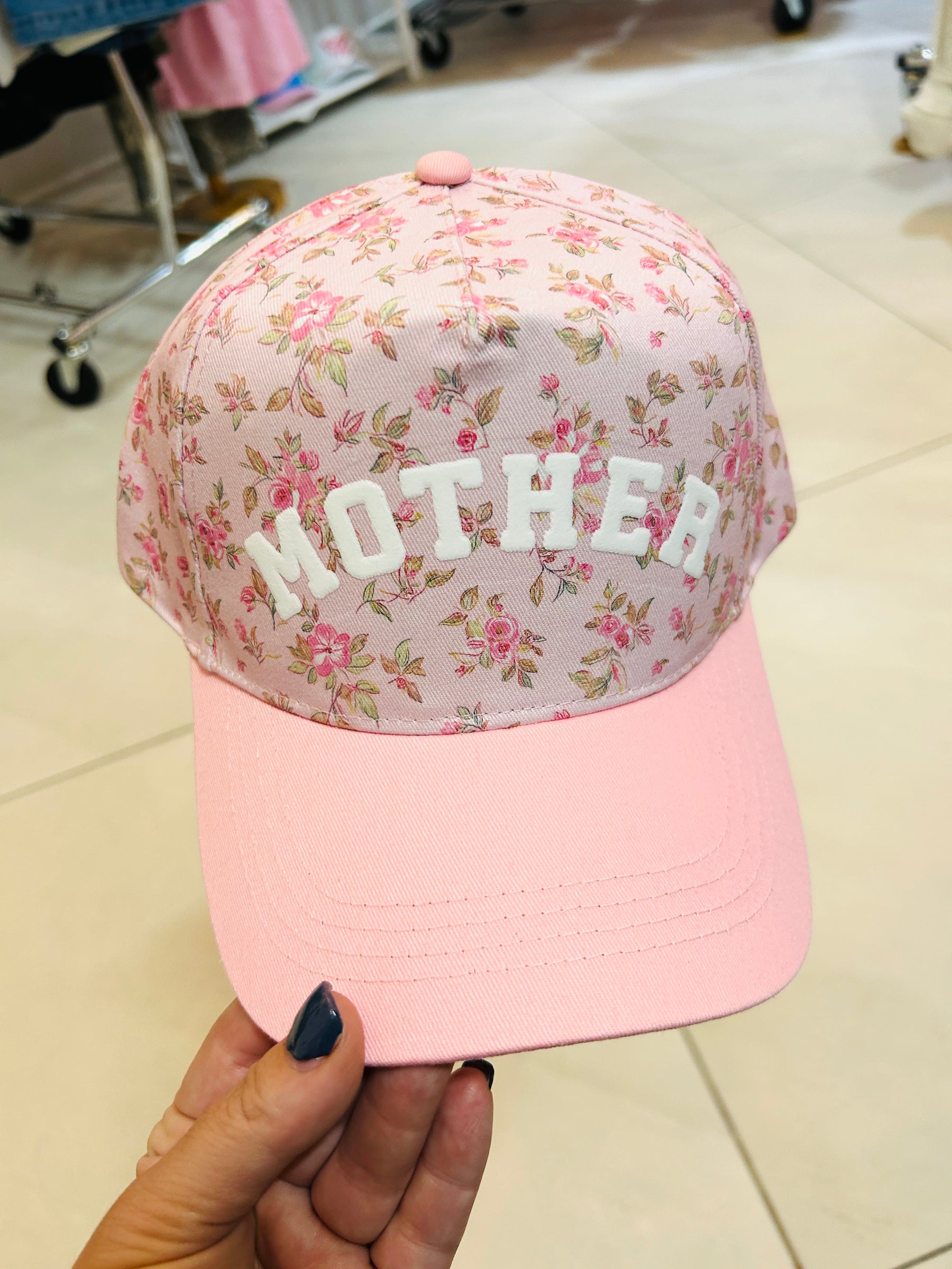Mother Floral Light Pink Trucker Hat