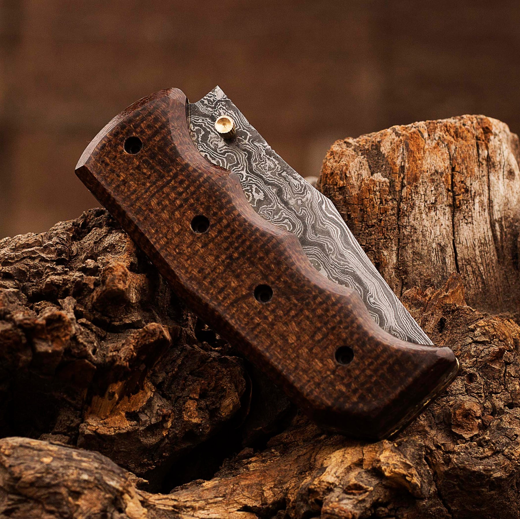 Damascus Steel Folding Knife, Handmade Damascus Pocket Knife, Everyday Carry Knife, Gift For Him, Gift For Her