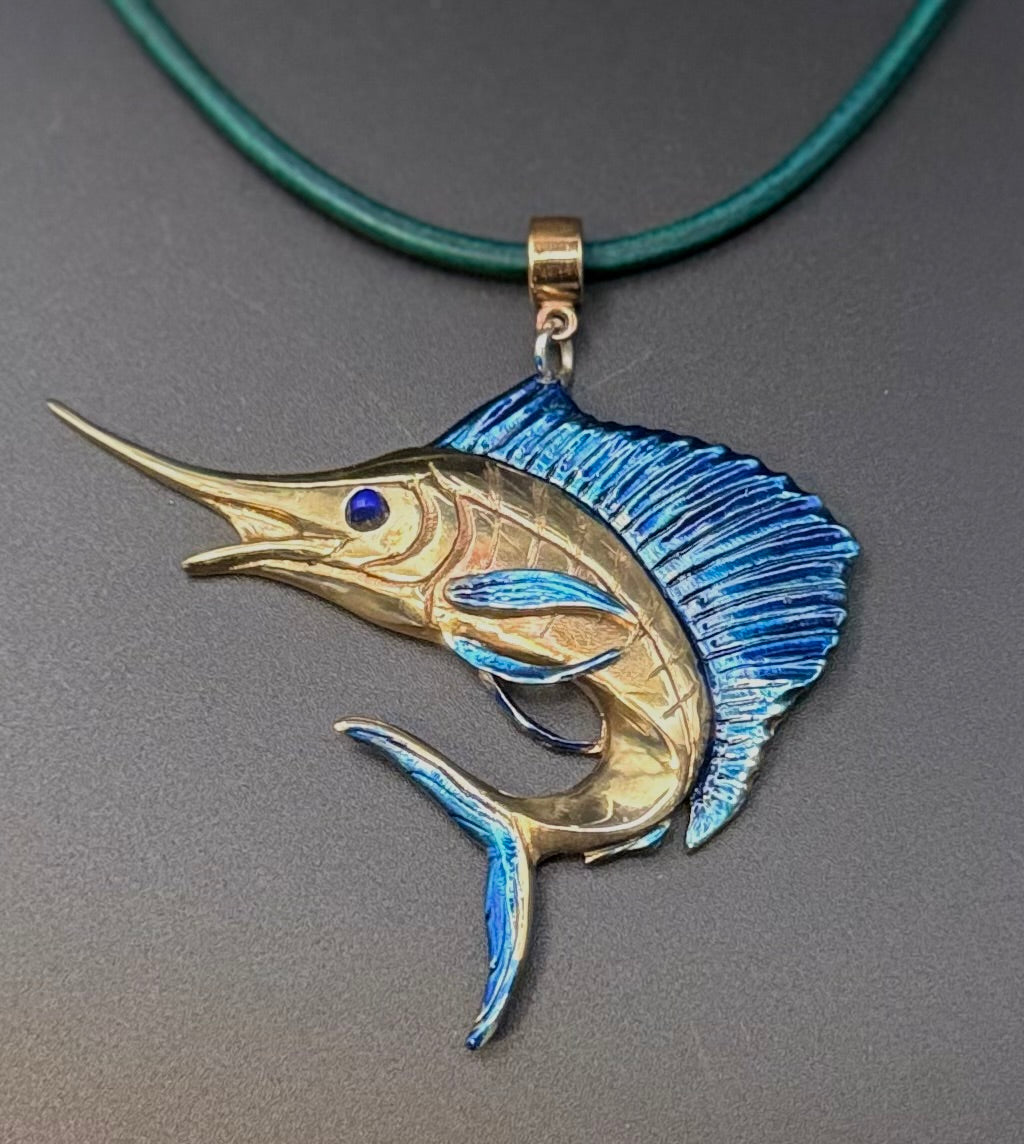 Bronze Sailfish Pendant-BRF1009