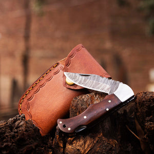 Damascus Pocket knife for Men, Groomsmen Damascus Folding Knife, Every Day Carry Knife , Damascus Knives, Gift For Him, Gift for Men USA