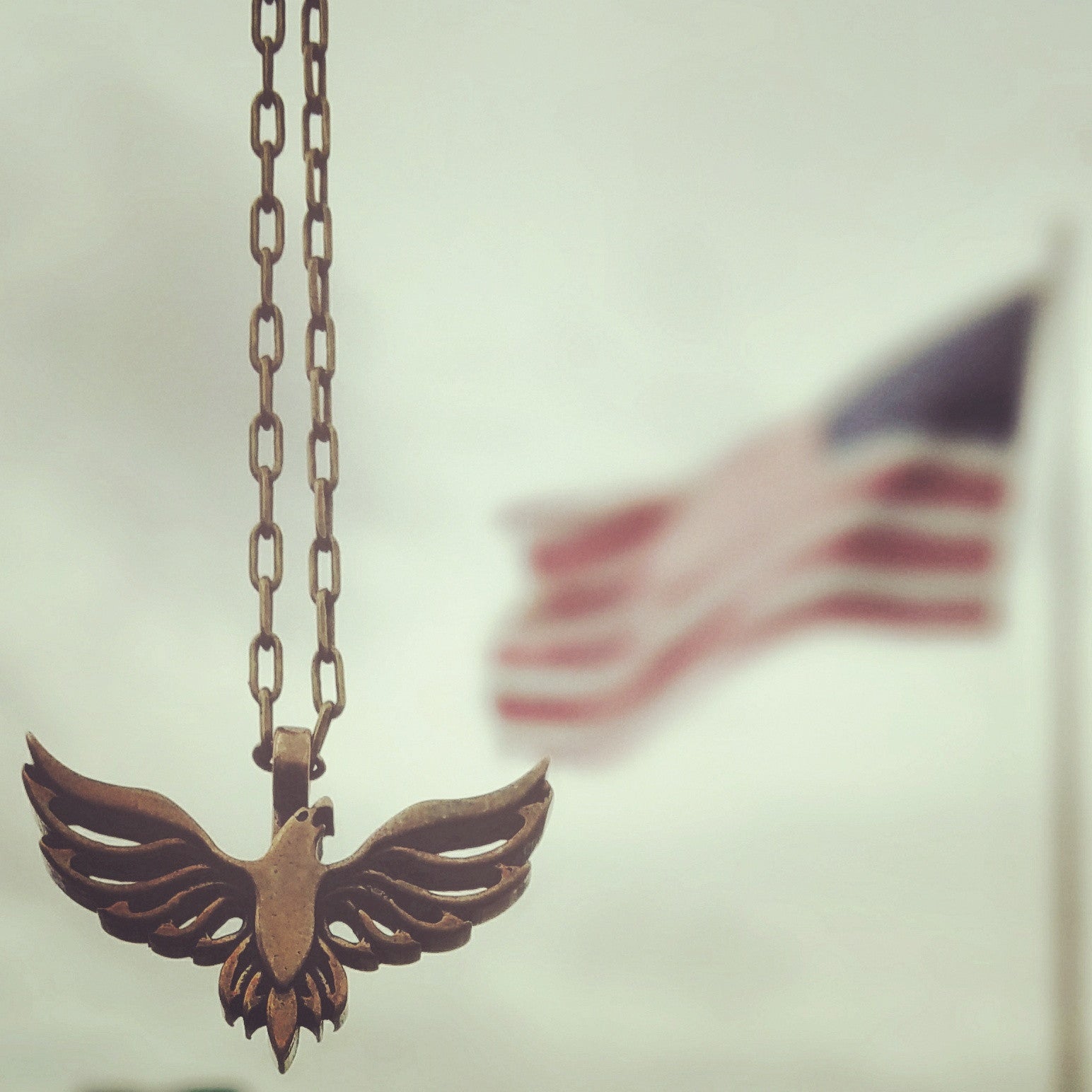 FREEDOM Soaring Eagle Necklace - Bronze by Forged By Fire — view 5 of 7