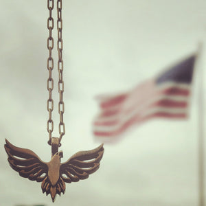 FREEDOM Soaring Eagle Necklace - Bronze by Forged By Fire — view 5 of 7