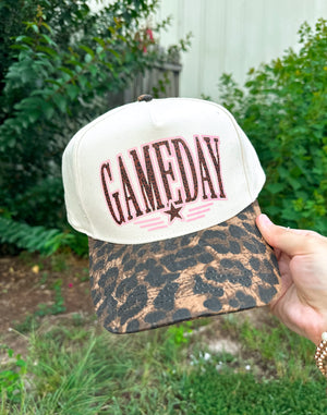 Leopard GAMEDAY DARK Washed Leopard Canvas Trucker