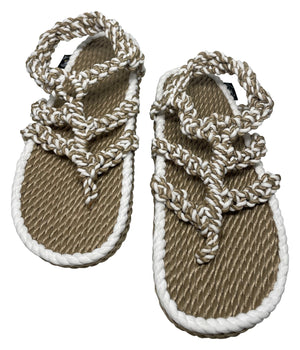 505 - Camel and White handmade rope sandals by Nomadic State of Mind