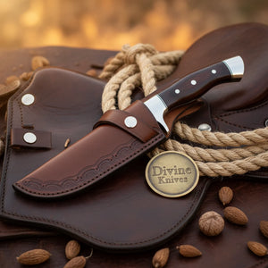 Rosewood Fuller Blade Drop Point Bowie with Classic Wood