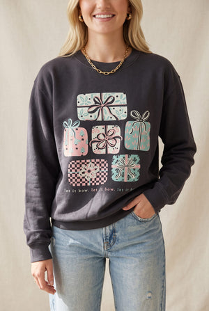 Let it Bow Charcoal Sweatshirt