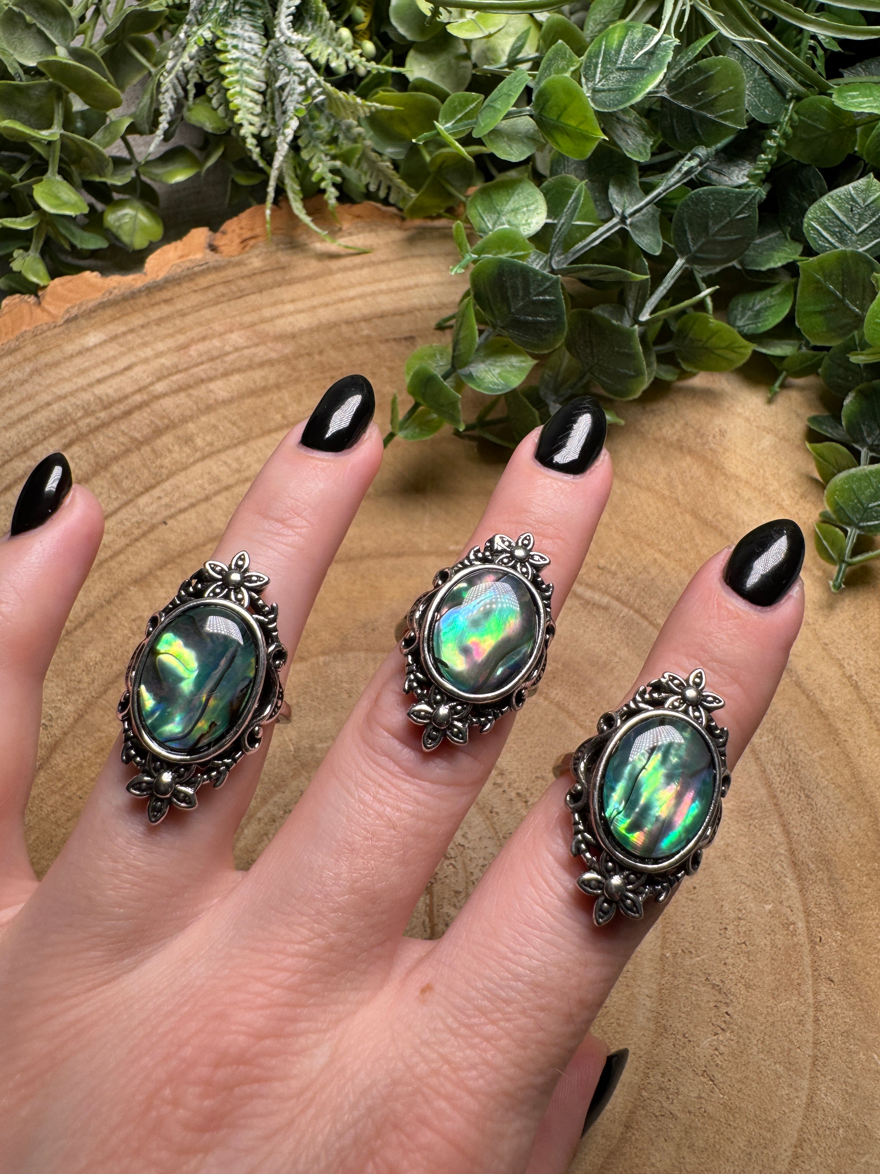Abalone Shell Ring Adjustable