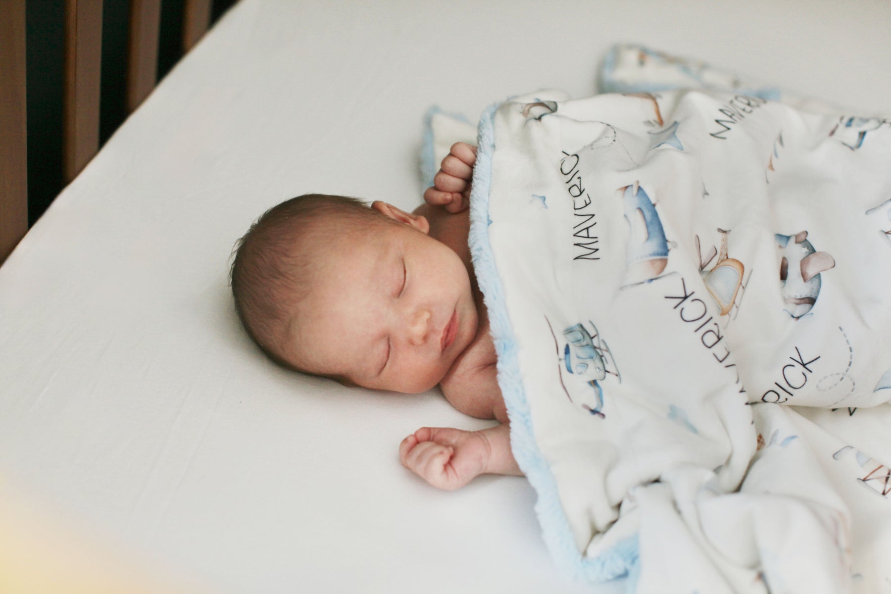 Jeff the Pilot Personalized Airplane Minky Baby Blanket by AGreatBaby — view 1 of 12