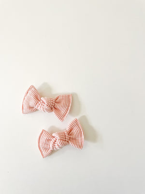 Dusty Rose Pink Ribbed Knot Bow by Boosh Baby image 1