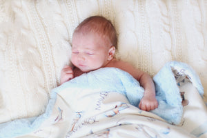 Jeff the Pilot Personalized Airplane Minky Baby Blanket by AGreatBaby — view 9 of 12