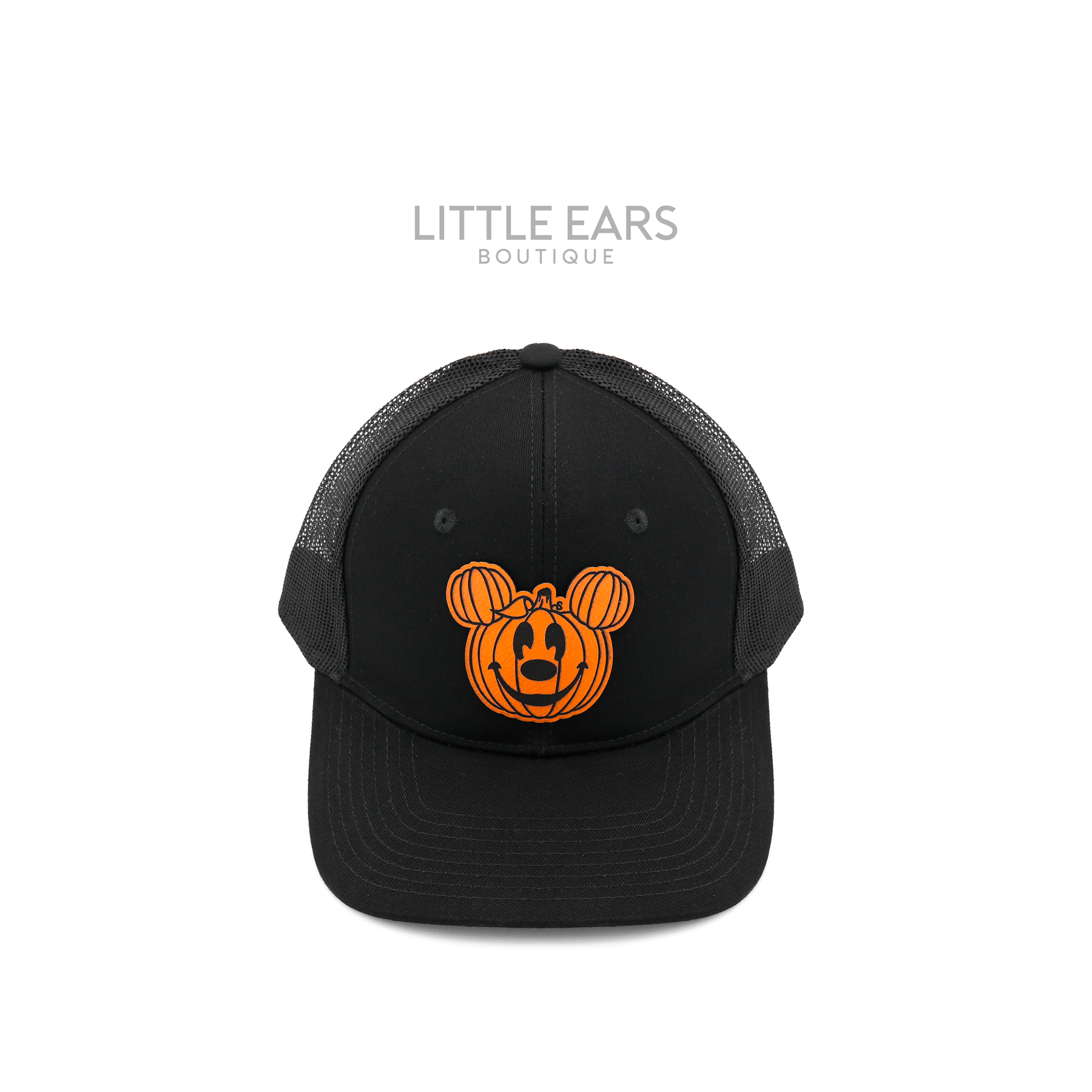 Pumpkin Trucker Hat by Little Ears Boutique, Southern lifestyle apparel main product photo