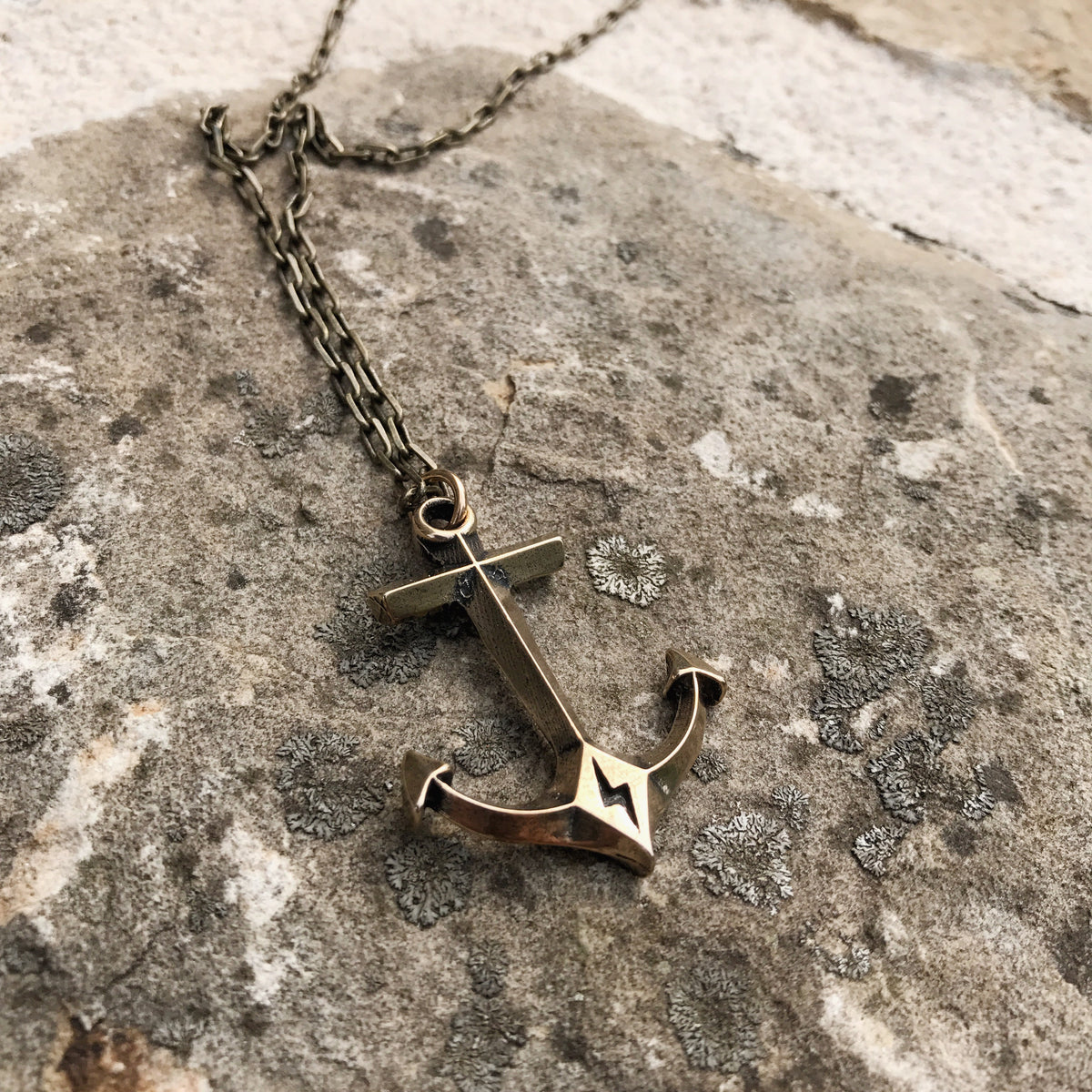 Hold Fast Anchor Necklace - Bronze Christian necklace by Forged By Fire - additional view 11
