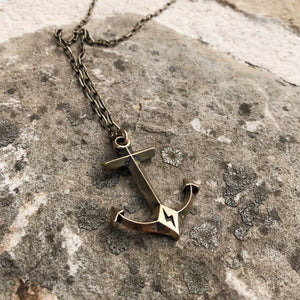 Hold Fast Anchor Necklace - Bronze Christian necklace by Forged By Fire - additional view 11