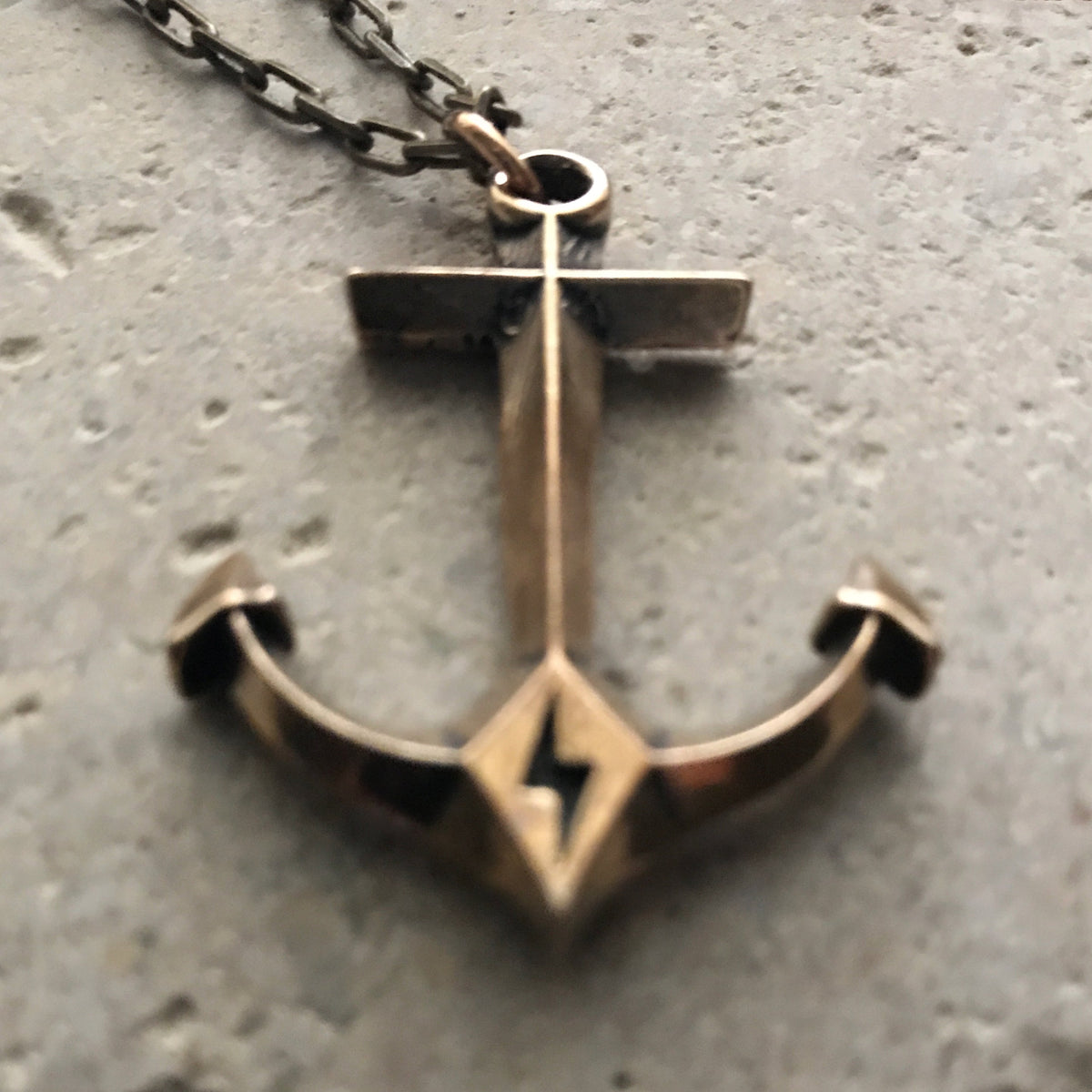 Hold Fast Anchor Necklace - Bronze Christian necklace by Forged By Fire - additional view 8