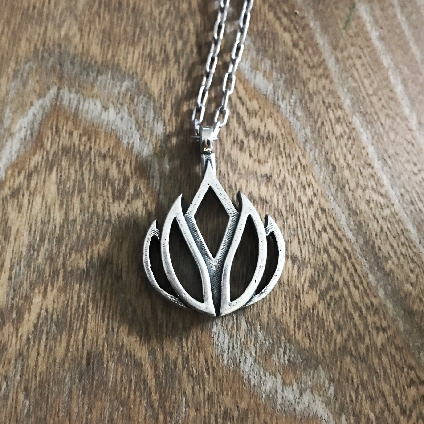 RENEWAL Lotus Flower of Grace Necklace - Sterling Silver by Forged By Fire — view 1 of 4