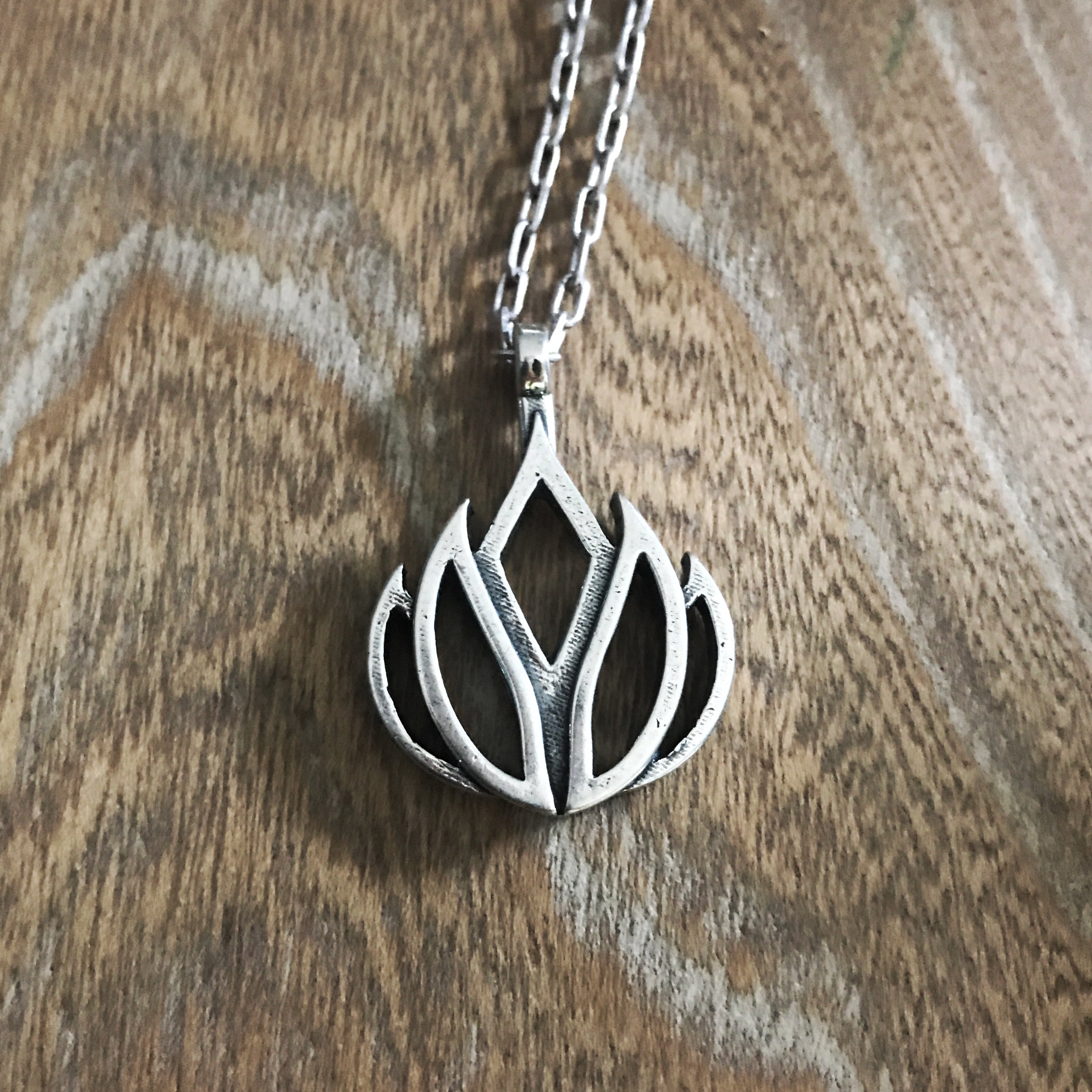 RENEWAL Lotus Flower of Grace Necklace - Sterling Silver by Forged By Fire — view 1 of 4