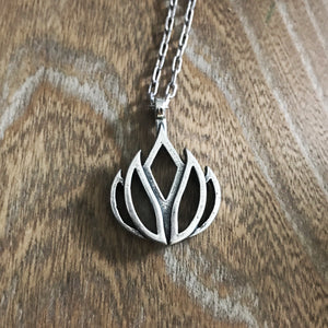 RENEWAL Lotus Flower of Grace Necklace - Sterling Silver by Forged By Fire — view 1 of 4