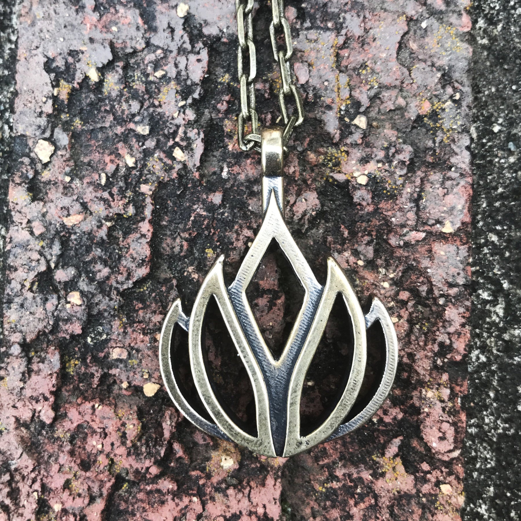 RENEWAL Lotus Flower of Grace Necklace - Bronze by Forged By Fire — view 4 of 5