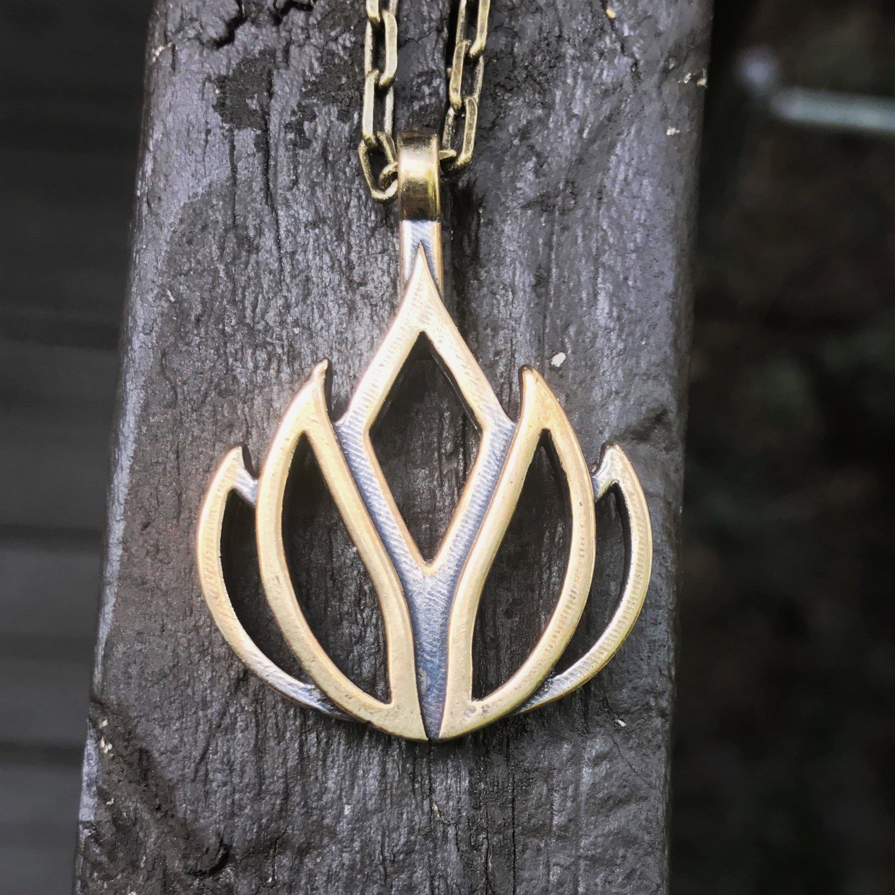 RENEWAL Lotus Flower of Grace Necklace - Bronze by Forged By Fire — view 1 of 5