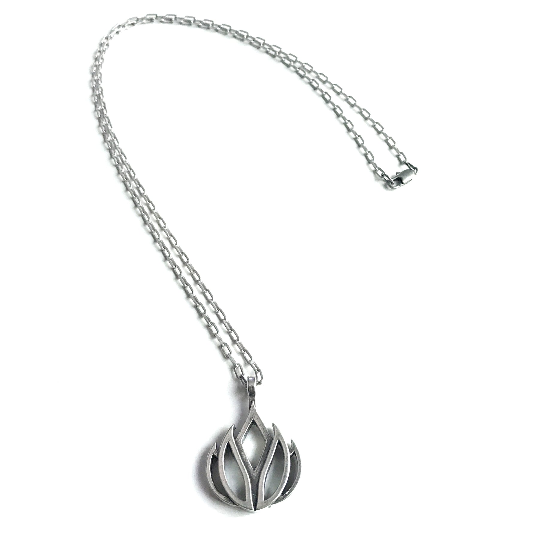 RENEWAL Lotus Flower of Grace Necklace - Sterling Silver by Forged By Fire — view 2 of 4