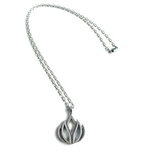 RENEWAL Lotus Flower of Grace Necklace - Sterling Silver by Forged By Fire — view 2 of 4