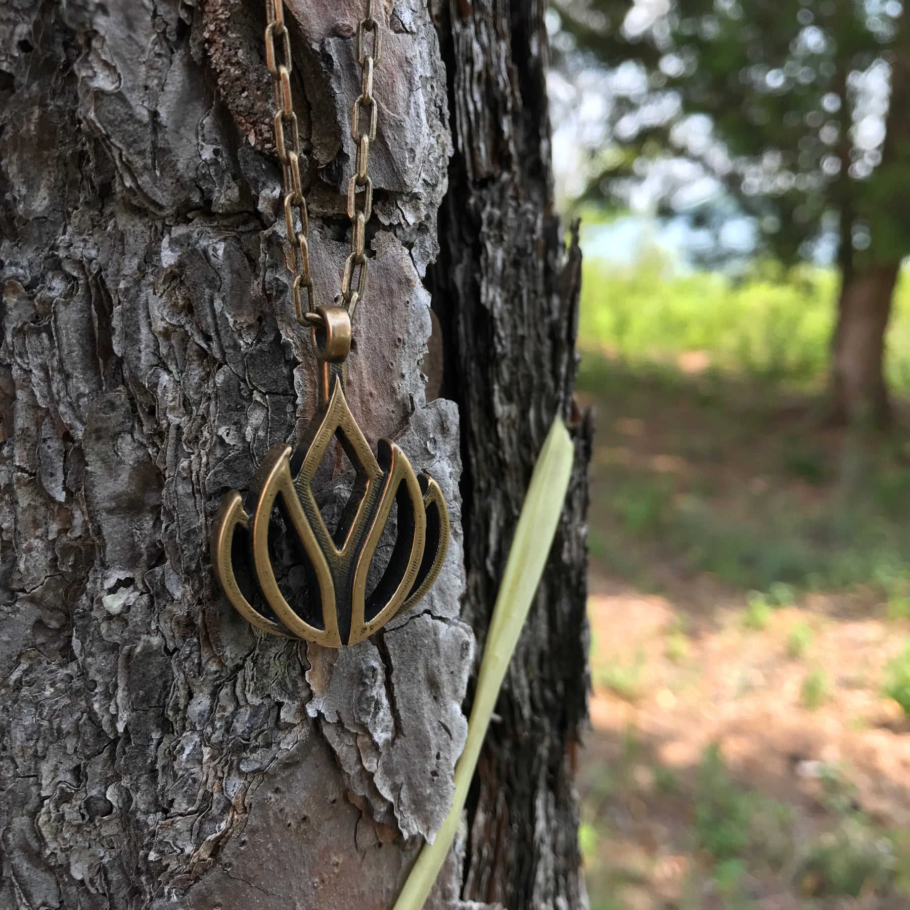 RENEWAL Lotus Flower of Grace Necklace - Bronze by Forged By Fire — view 3 of 5