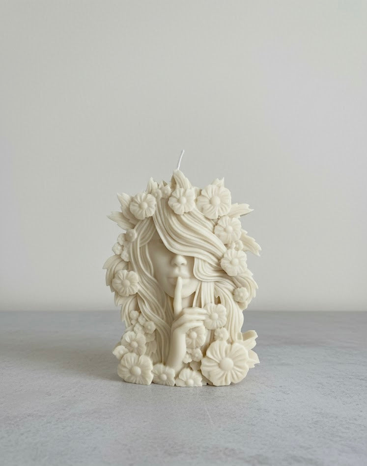 Flower Goddess sculptural candle by Believe Candle – product view 1