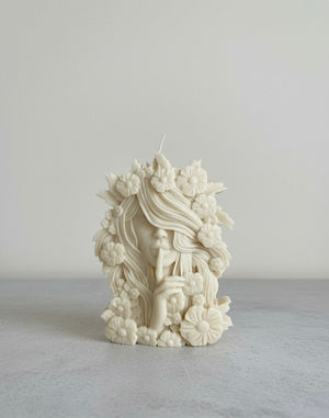 Flower Goddess sculptural candle by Believe Candle – product view 1