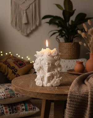 Flower Goddess sculptural candle by Believe Candle – product view 3