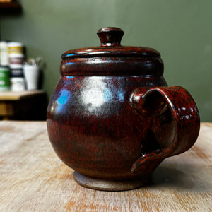 Handmade Copper Red Stoneware Teapot | Wheel-Thrown Ceramic Teapot by DonovanPottery, view 5