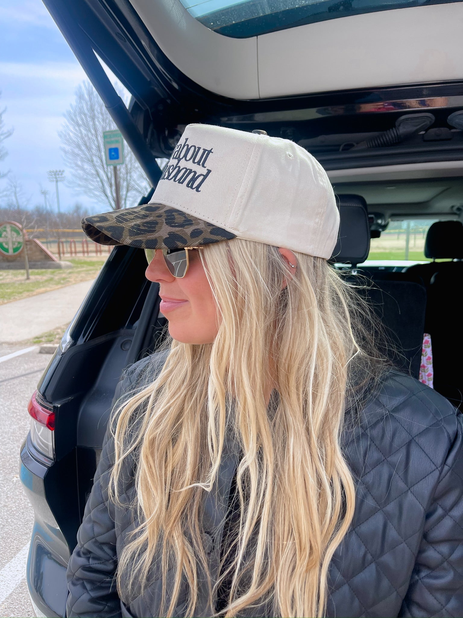 Sorry about my Husband / Wife Vintage Trucker Hat by KenzKustomz, Southern lifestyle apparel detail photo 19
