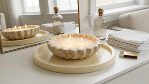 Fluted Candle Bowl by Believe Candle, scented candle detail photo 3