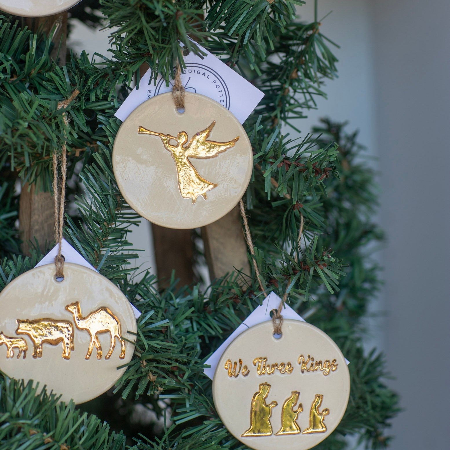Ceramic Christmas Story Ornament Set