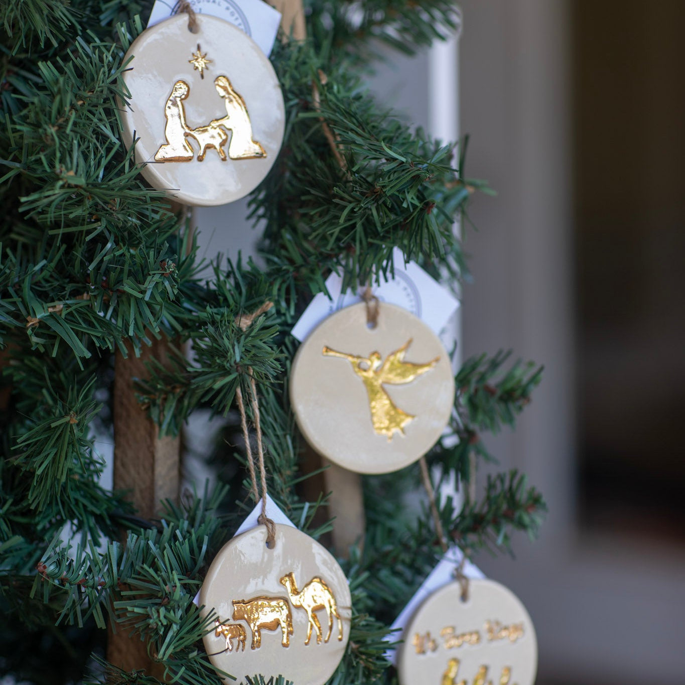 Ceramic Christmas Story Ornament Set