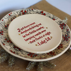 Ceramic Large Christmas Dinner Plate