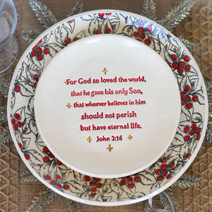 Ceramic Large Christmas Dinner Plate