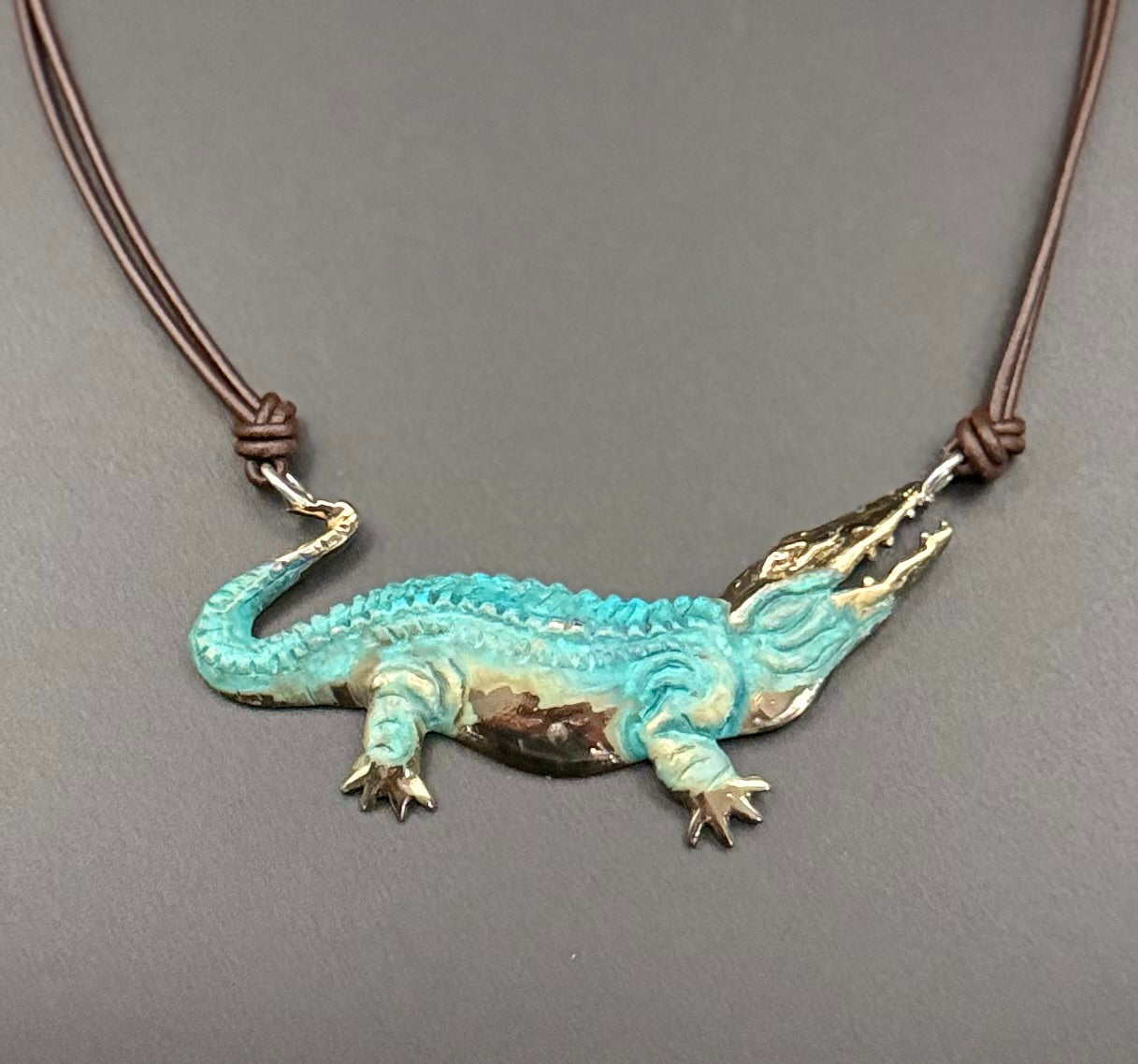 Bronze AlligatorNecklace-BRW1015