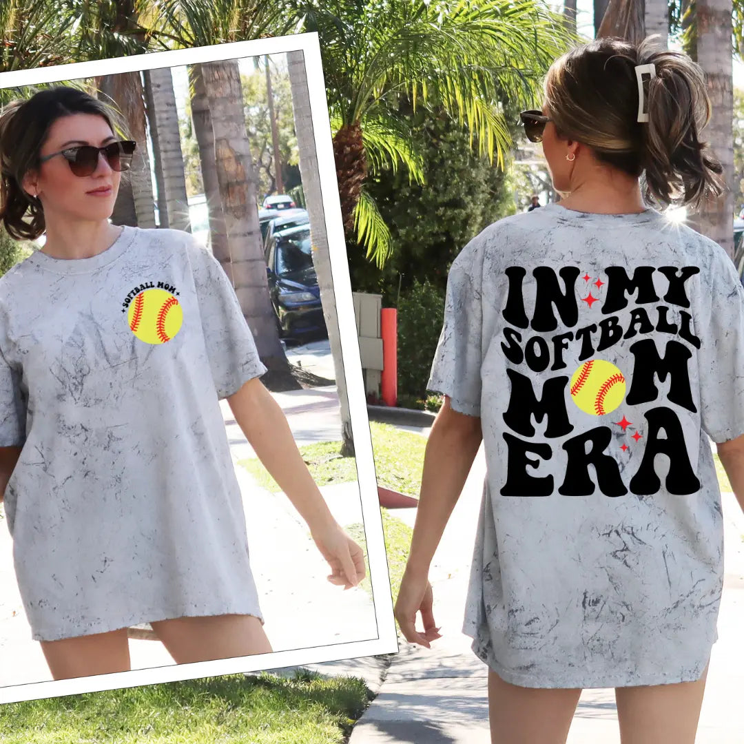 In My Softball Mom Era by Southern Backroad Tees LLC, graphic tee main product photo