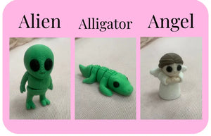 Individual Little Fidget | Made-to-Order 3D Printed Mini Toy by Mushroom Lady Co, paper gift detail photo 2