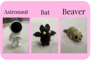 Individual Little Fidget | Made-to-Order 3D Printed Mini Toy by Mushroom Lady Co, paper gift detail photo 3