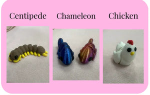 Individual Little Fidget | Made-to-Order 3D Printed Mini Toy by Mushroom Lady Co, paper gift detail photo 8