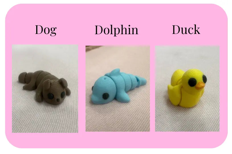 Individual Little Fidget | Made-to-Order 3D Printed Mini Toy by Mushroom Lady Co, paper gift detail photo 10
