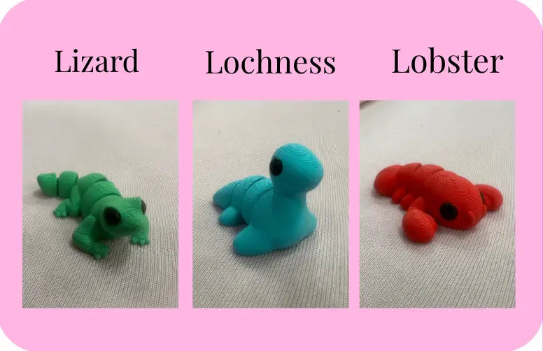 Individual Little Fidget | Made-to-Order 3D Printed Mini Toy by Mushroom Lady Co, paper gift detail photo 18