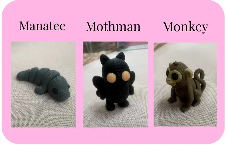 Individual Little Fidget | Made-to-Order 3D Printed Mini Toy by Mushroom Lady Co, paper gift detail photo 19