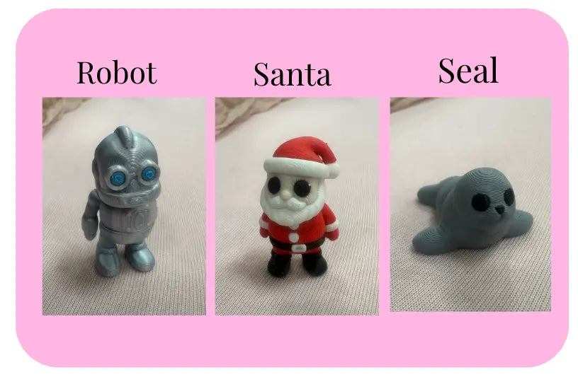 Individual Little Fidget | Made-to-Order 3D Printed Mini Toy by Mushroom Lady Co, paper gift detail photo 26