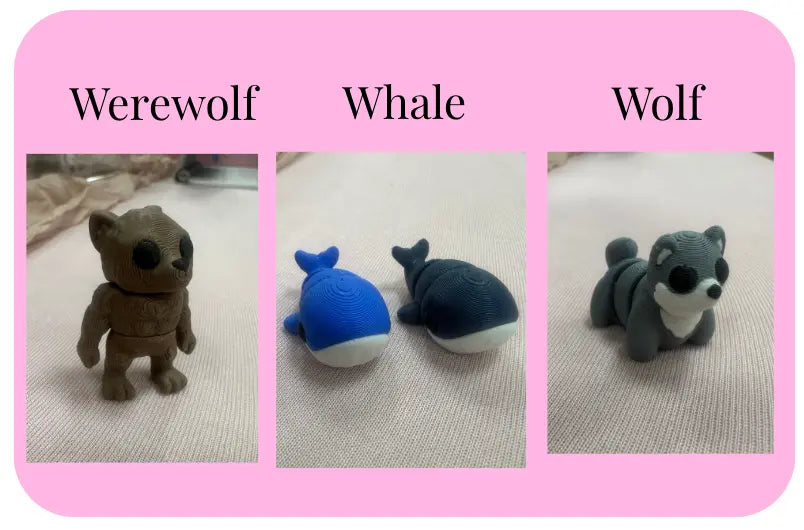 Individual Little Fidget | Made-to-Order 3D Printed Mini Toy by Mushroom Lady Co, paper gift detail photo 34