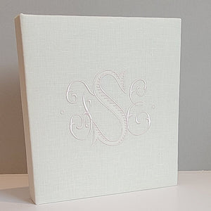 Baby Memory Book - Ivory Linen (w/o Bow) by AP Creations in Tuscaloosa, paper gift detail photo 3