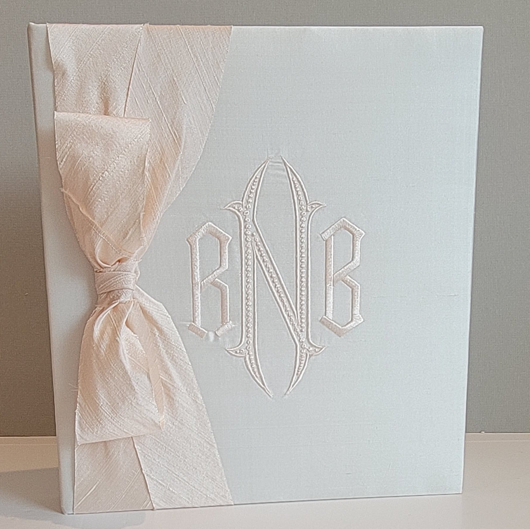 Baby Memory Book - Ivory Silk (w/ SILK Bow) by AP Creations in Tuscaloosa, paper gift detail photo 7