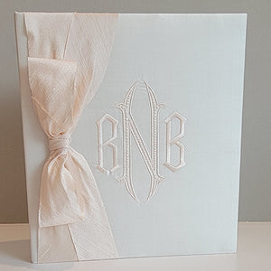 Baby Memory Book - Ivory Silk (w/ SILK Bow) by AP Creations in Tuscaloosa, paper gift detail photo 7