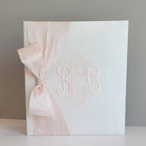 Baby Memory Book - Ivory Silk (w/ SILK Bow) by AP Creations in Tuscaloosa, paper gift detail photo 6